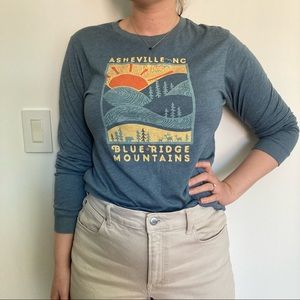 Asheville Blue Ridge Mountains Long Sleeve Tee